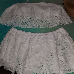 Bottom short skirt. Matching top. Worn once.